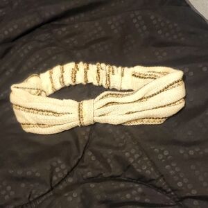 Elegant Cream and Gold Headband